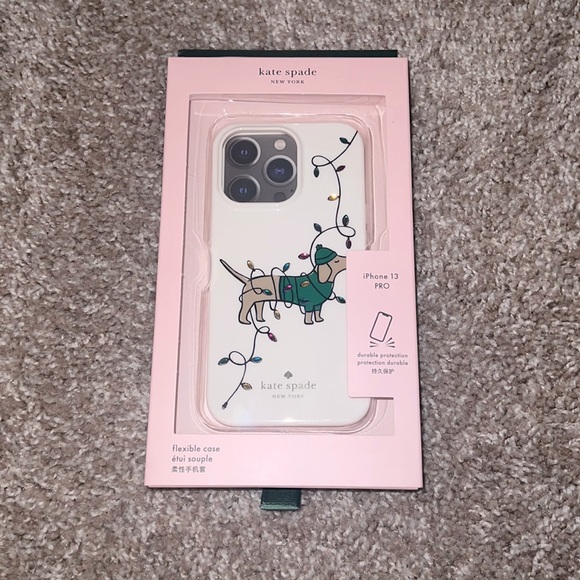 kate spade Accessories - Kate Spade IPhone 13 PRO Case Dachshund Christmas light